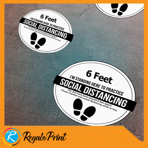 Custom 6 Feet Social Distancing Floor Decals